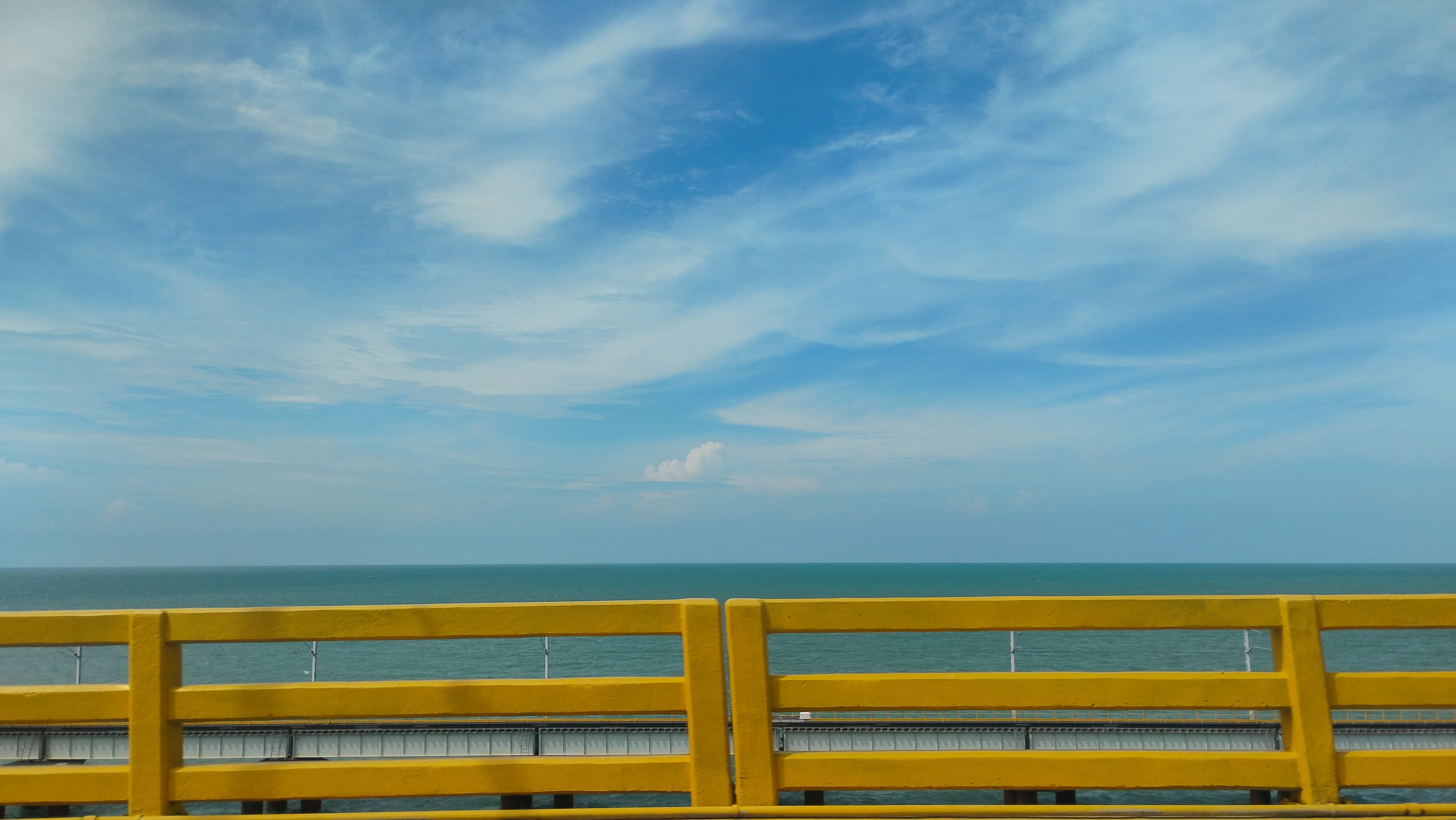 Rameshwaram Bridge overlooking the Indian Ocean!